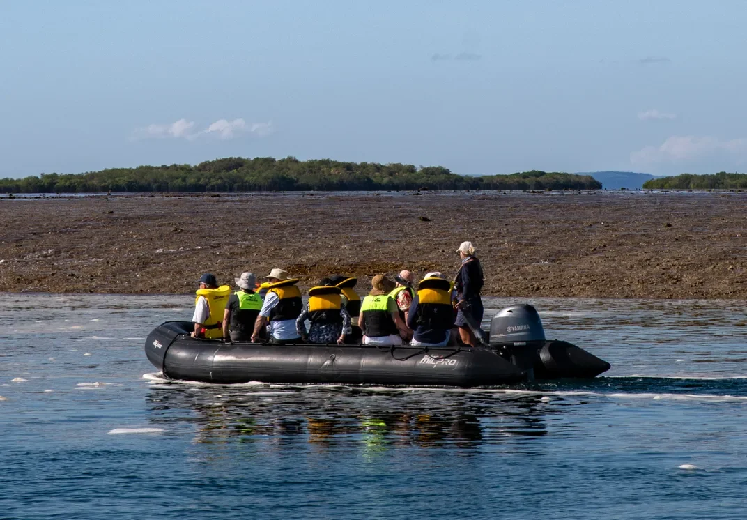 tender boat near Montgomery Reef
