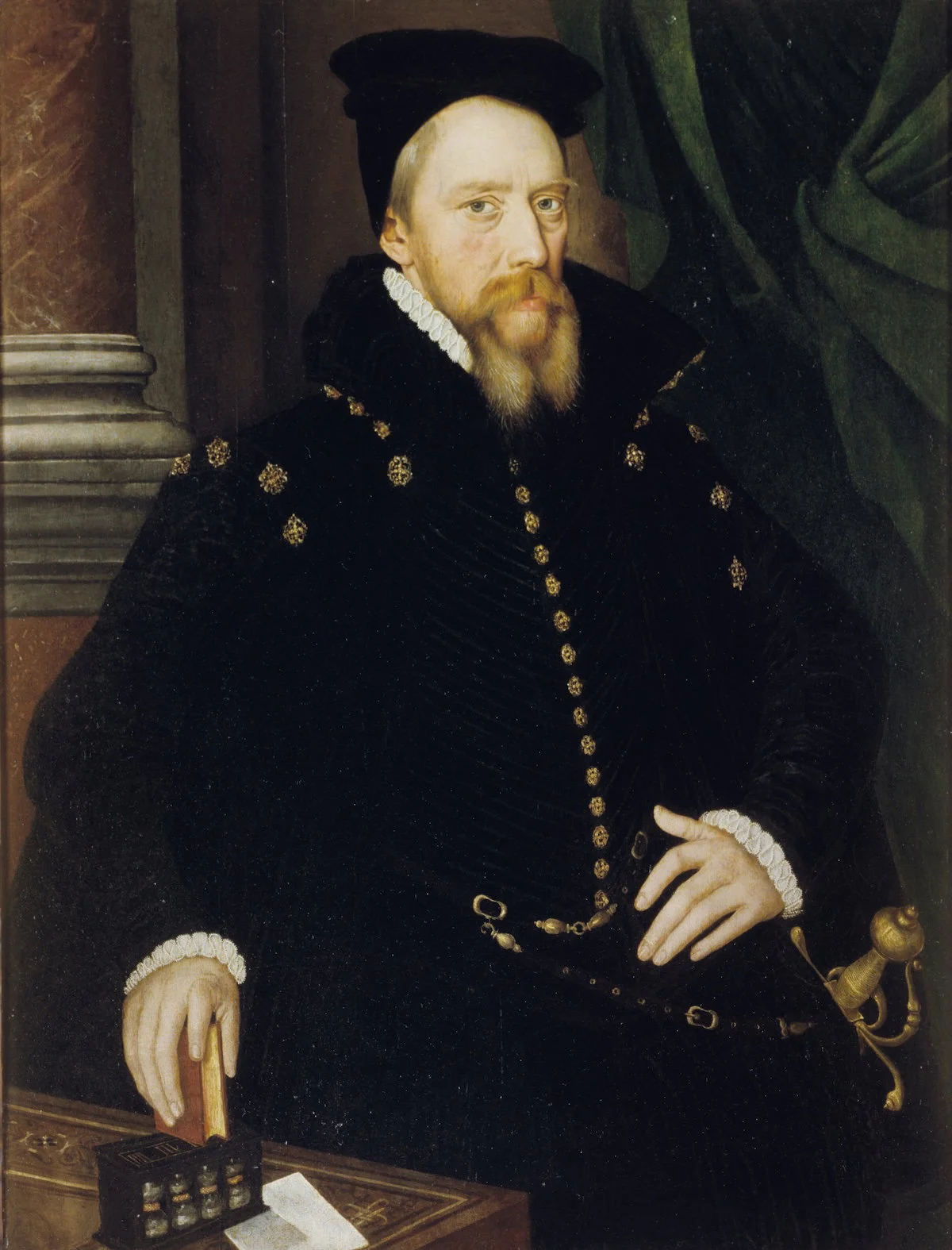 William Cecil, 1st Baron Burghley, by Hans Eworth, c.1565. Bridgeman Images.